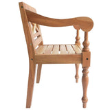 tidyard Lot de 2 Chaises Batavia de Jardin en Bois d'Acajou Massif Marron Clair 58x50x82 cm