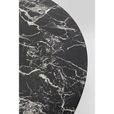 Table Schickeria 110cm Effet marbre Noir Kare Design