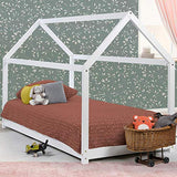 IDMarket - Lit cabane 90x190 cm Neel Blanc