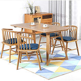 Tabourets de bar Chaise en Bois Massif, Tissu Coton/Polyuréthane, Éponge Haute Densité, Dossier Élargi, Structure en Bois Massif, Structure Monobloc, Restaurant, Fauteuil Lounge À La Maison