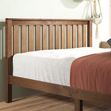ZINUS 30 cm Alexia Sommier plateforme en bois avec tête de lit | Base solide en bois | Support à lattes en bois | Facile à monter | Rangements sous le lit | 140 x 190 cm | Pin rustique
