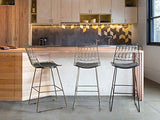 Beliani - Chaise de Bar - Preston - Acier, Noir