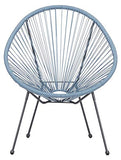 Lot de 2 fauteuils de jardin Veracruz - Acapulco - Bleu clair/gris - Pour intérieur et extérieur