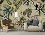 YFXGSTLI Papier Peint Toucan Singe Tropical Papier Peint Mural pour Mur De Mur Murales Murales Peintes À La Main Salon 3D Personnaliser W350xH256cm