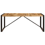 vidaXL Bois de Manguier Solide Table de Salle à Manger Table à Dîner Meuble de Cuisine Table de Repas Mobilier à Dîner Maion Intérieur