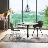 Kare Table Schickeria Noir Ø110 canapé, Bois partiel et MDF, 74x110x110cm