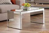 Ardoise et Rose Scandi Table Basse en Miroir