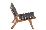 J-Line by Jolipa Fauteuil Ethnique Bois et Textile Noir
