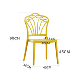 LXQGR Chaise empilable à dossier haut avec accoudoirs, siège en PP et PU de haute qualité, chaise empilable en plein air Bistrot en plein air Restaurant Cafe (Color : Yellow)