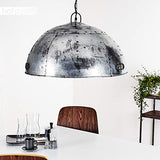 Suspension Svanfolk en métal gris effet rouille, lampe pendante rétro-industriel à hauteur variable, max. 121 cm, Ø 62, idéale dans un salon vintage, pour 1 ampoule E27 max 25 Watt, compatible LED