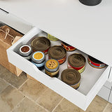 FOREHILL Bureau Mural Table Murale Étagère Suspendue avec 2 Tiroirs 2 Supports pour Chambre Salon Cuisine Couloir Blanc 80x40x40 cm