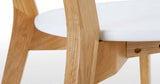 ACTUAL DIFFUSION Vintage 2 Chaises Blanches et Chêne, Blanc, 52x45x80 cm