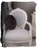 ROYAL MÉDAILLON FAUTEUIL LOUIS XVI STYLE FILET BLANC PALAZZO EN EXCLUSIVITÉ
