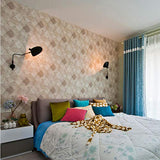 VOMI Applique Murale Industrielle Interieur RéTro Lampe Murale Avec Interrupteur Spots Muraux Orientable Bras RéGlable Extensible à Long Rotatif Abat-Jour E27 Lampe de Mur Avec Prise, Noir,95*40cm