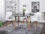 Table de Salle à Manger - Table de Cuisine - Noir - 120 cm - Bovio