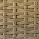Outsunny Salon de Jardin d'angle 4 pers. Style Colonial Table Basse Coussins Grand Confort Inclus résine tressée Beige