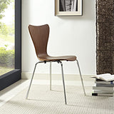Modway Ernie Chaise de Cuisine et Salle à Manger Moderne en Bois Noyer