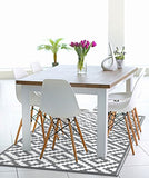 Green Decore 120 x 180 cm Nirvana Intérieur / Extérieur / Léger / Tapis Ecologique Réversible / Gris / Blanc