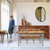 Biscottini Table a Manger Extensible 160x80x80 cm Made in Italy | Table Cuisine | Table Extensible Style Country | Table Salle a Manger Extensible