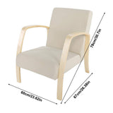 Estink Fauteuil en Bois, Fauteuil inclinable, Fauteuil en Bouleau Bois, Fauteuil de Jardin en Bois, pour extérieur, Jardin, Porche, Restaurant, Bar, hôtel, aménagement paysager, 60 x 67 x 78 cm