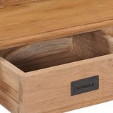 vidaXL Bois de Teck Massif Bureau Table d'Ordinateur Informatique Table d'Etude Table d'Ecriture Table de Travail Maison Salle d'Etude