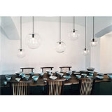 MZStech Billes en Verre Luminaire Suspension Boule verre Lustre Pendentif Lampe (30cm)