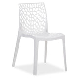 Homestyle4u 2465 Lot de 2 chaises de jardin empilables en plastique Blanc Résistant aux intempéries