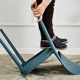 ZZLYZ Chaise en Plastique, Dos Ouvert Et Surface Siège De Design Intégré, Cuisine Bar Salon Négociation Chaise À Manger, Mis 18.1X20.1X31.9 Pouces en Deux Parties,Jaune