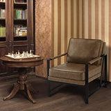 Yaheetech Fauteuil de Salon Confortable Cadre Métal Fauteuil de Chaise pour Salon Chambre Salle de Séjour Bureau Intérieur