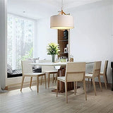 Suspensions Lustre lampe Abat-jour à tambour rond lustre en tissu abat-jour en bois suspension au plafond lampe suspendue for chambre enfants chambre loft salon cuisine luminaire ( Color : White )
