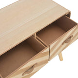 Tidyard Table Console | Table d'entrée | Table d'appoint avec 3 Tiroirs en Bois Massif 100 x 35 x 68 cm