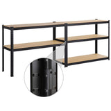 Yaheetech 180 x 120 x 45 cm Étagères Charge Lourde Clipsable Résistant Capacité 875 kg Meuble de Rangement Garage Cuisine Chambre Noir