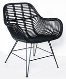 Way Home Store Fauteuil de Jardin en Bambou Noir - Modèle Nicole 69 x 66 X79 cm