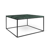 Tema Home Table Basse rectangulaire Gleam 50 Plateau en marbre Vert Structure Noire