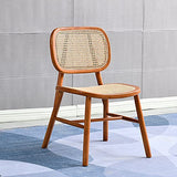 ZNMDOK Chaise de Salle à Manger en rotin en Bois Massif de Ferme Moderne, 2 chaises de Salle à Manger en rotin Naturel, Chaise à Dossier en rotin, Cool et Pas étouffante(50 * 56 * 80cm)