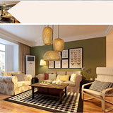 Main En Bambou Naturel Lustre Tissage Vintage Luminaire Suspendu Rotin Tissé Créations De Fées Créatives Réglable E27 Lumiere Plafond Restaurant Salon Chambre Rétro Vague Ombre Suspensions Lamp Design