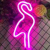Bipily Flamingo Neon signes clair Neon Flamant Light Wall Lamp Room Decor batterie et USB LED Neon Light Exploité rose néon signes Lampes Light Up Chambre de soirée de mariage de-rose flamant
