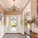 Ganeed lustres, 8 lumières bronze français pays pendentif lustre, luminaire suspendu en métal Vintage rustique luminaire suspendu réglable, salon lumière, lustre de cuisine
