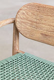 SKLUM Lot de 2 chaises de Salle à Manger Naele avec accoudoirs Vert Aquamarine
