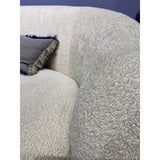 MATHI DESIGN Moon - Canapé 3 Places Tissu bouclé Blanc