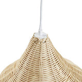 LIFA LIVING Abat Jour en rotin pour lampadaire, Abat-Jour en Osier pour Suspension, Plafonnier tissée à la Main Design scandinave, Luminaire pour Salle à Manger, Douille E27