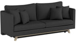 Bobochic TRIPLO Canapé 3 Places Convertible Gris Foncé, 216 x 105 x 76 cm