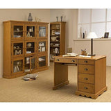 ACTUAL DIFFUSION Windsor Grand Bureau avec Réhausse Pin Massif Miel, 58,3x137,5x99 cm
