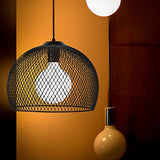 Zerodeko Abat-Jour De Suspension Noir Accessoires D'abat-Jour De Suspension Industrielle En Maille Rétro En Métal/Abat-Jour De Lumière De Couloir Adapté À La Prise E26 / E27light (3)
