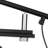 360 ° Gyrophare Pole Applique 150cm Bras Oscillant lecture studio mur lumière réglable 180 ° avec interrupteur mural Abat Applique E27 LED d'éclairage intérieur, Noir