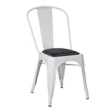 SKLUM Chaise LIX Blanc Salle à Manger Cuisine Style Industriel Finition Gloss