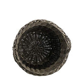 Panier en Osier Ronde Multicolore (Gris et Noir)