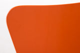 Chaise Empilable Calisto en Bois - Assise Ergonomique - Chaise de Salle d'Attente en Bois Chaise, Hauteur Assise 45 cm -Couleurs au Choix:, Couleur:Orange
