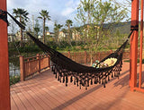 EZCAMP Hamac avec Franges pour 2 Personne en Toile Respirante Taille 200x150cm