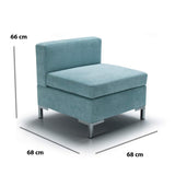 Marque Amazon - Movian - Fauteuil modulaire City Club (sans accoudoirs), Turquoise